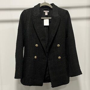 H&M Black Blazer with Gold Buttons